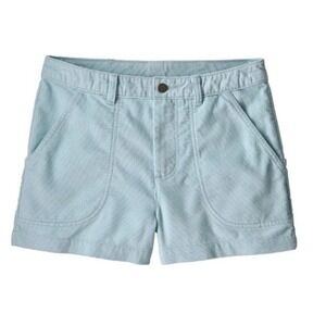 Patagonia Organic Cotton Cord Shorts Stand Up 3" Womens 6 30x3.5 Blue Corduroy